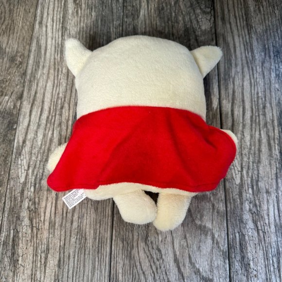 JAKKS Bull Dog Cream with Red Cape Soft Plush Animal Toy 10" x 9" - Picture 3 of 8